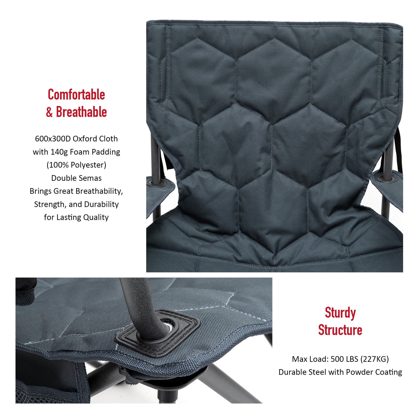 12.13 - ultimate comfort Experience Oversized outdoor - Folding adventures! your on Chair convenience Camping and