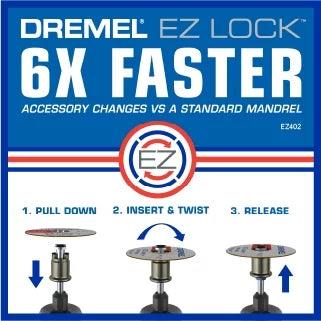 Changes, Clean, 70-Piece Drum to EZ-Lock and EZ EZ Tool Storage All-Purpose Polish, Rotary EZ725 Accessory Dremel and Sand for Mandrels Faster Kit, Cut, Accessory Accessories