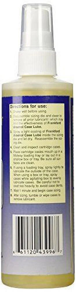 Case Reloading Lube Arsenal Non-Aerosol Pump Frankford Spray for 8 oz.