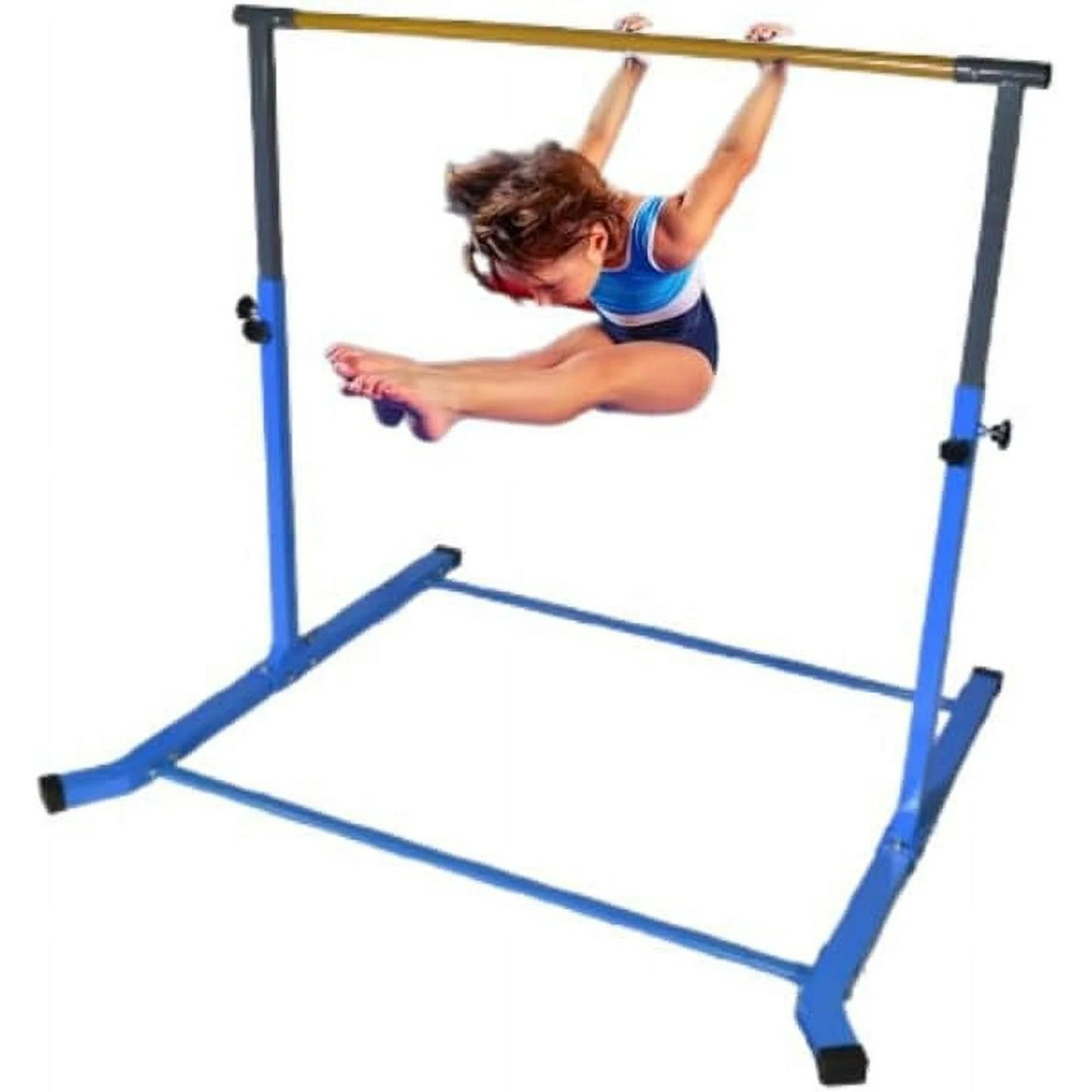 Equipment Legs, Training Gymnastics Height, FT Bar, 3-5 Home Kids Junior Adjustable Robust Kip - Blue