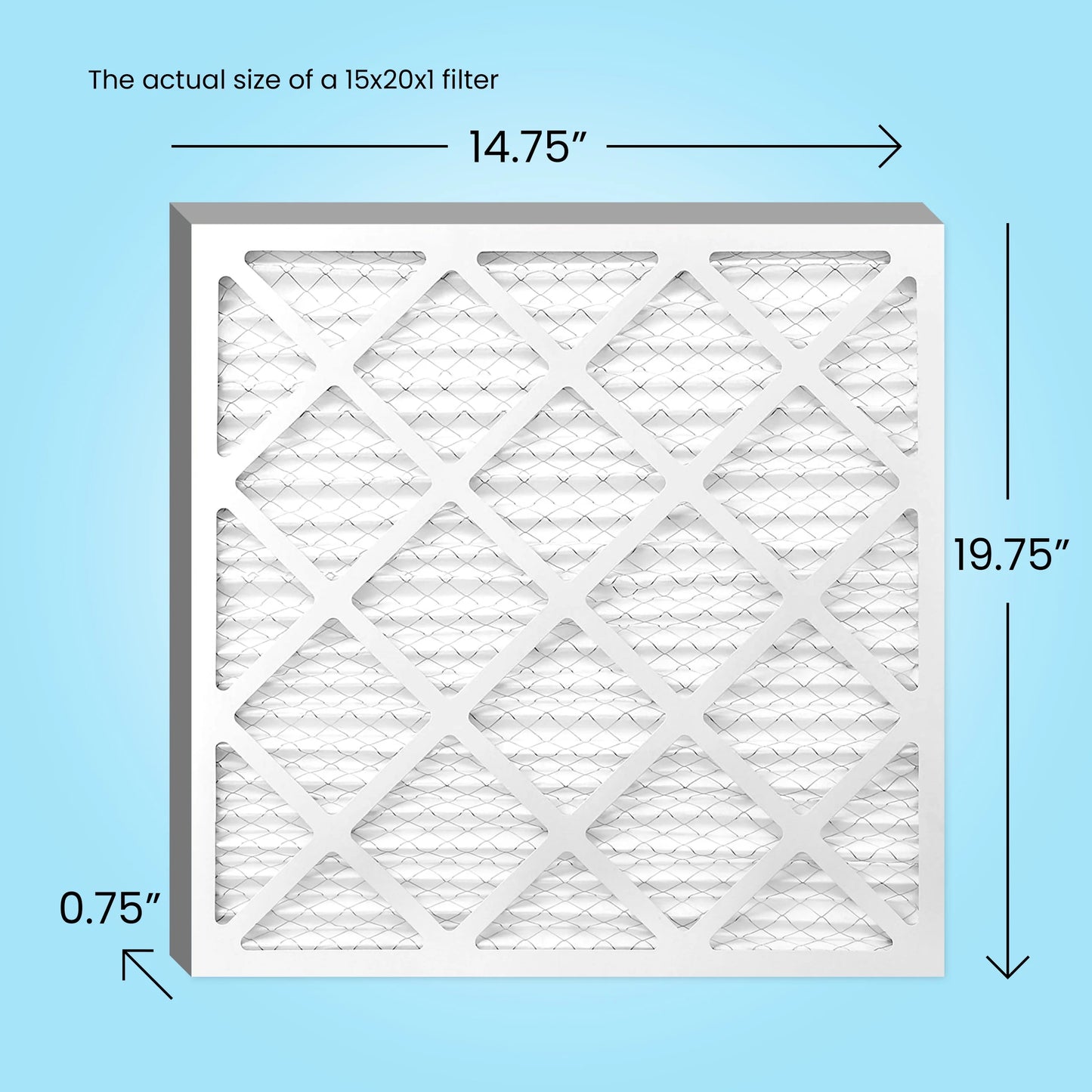 Pleated Air, Mint HVAC 15x20x1 AC (6 8, Furnace Air MERV Filters Filter Pack)