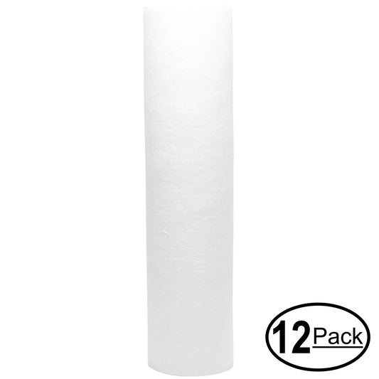 RO105 Brand - Reverse Osmosis Cartridge Woder RO105 for Pure Denali Filtration for Filter Universal Replacement 12-Pack System 10-inch Woder Sediment 5-Micron - Water Polypropylene