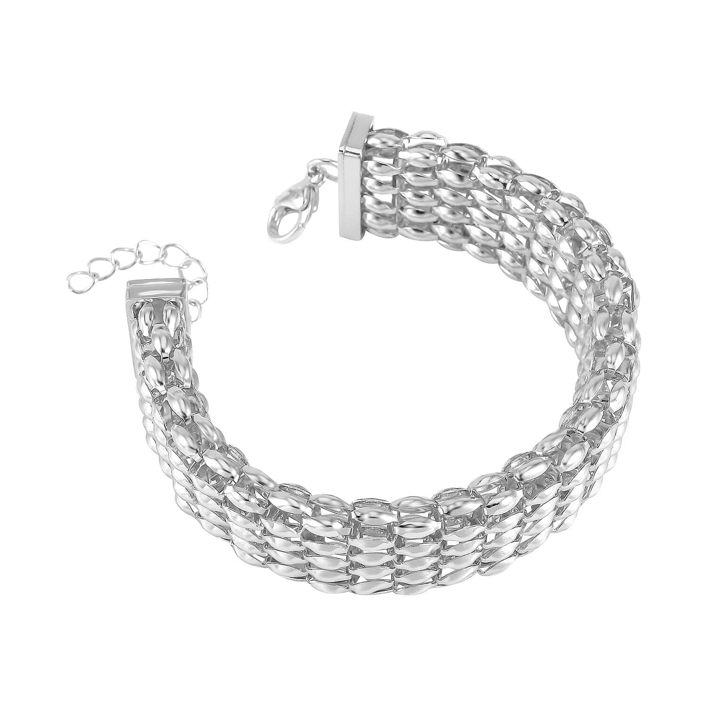 Mom Jewelry Mothers Birthday LC 7.5-9" Chain Steel for Day Women Mesh Shop Size Bracelet Gifts for Stainless