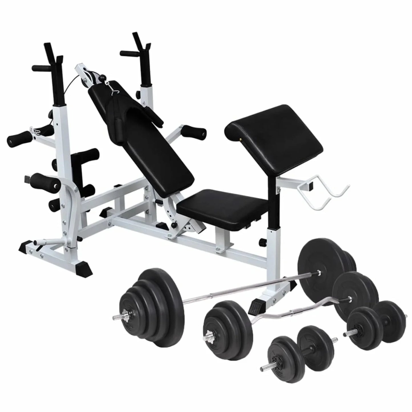 Weight Weight Set Rack, 264.6 with Aibecy lb Dumbbell Barbell Bench and