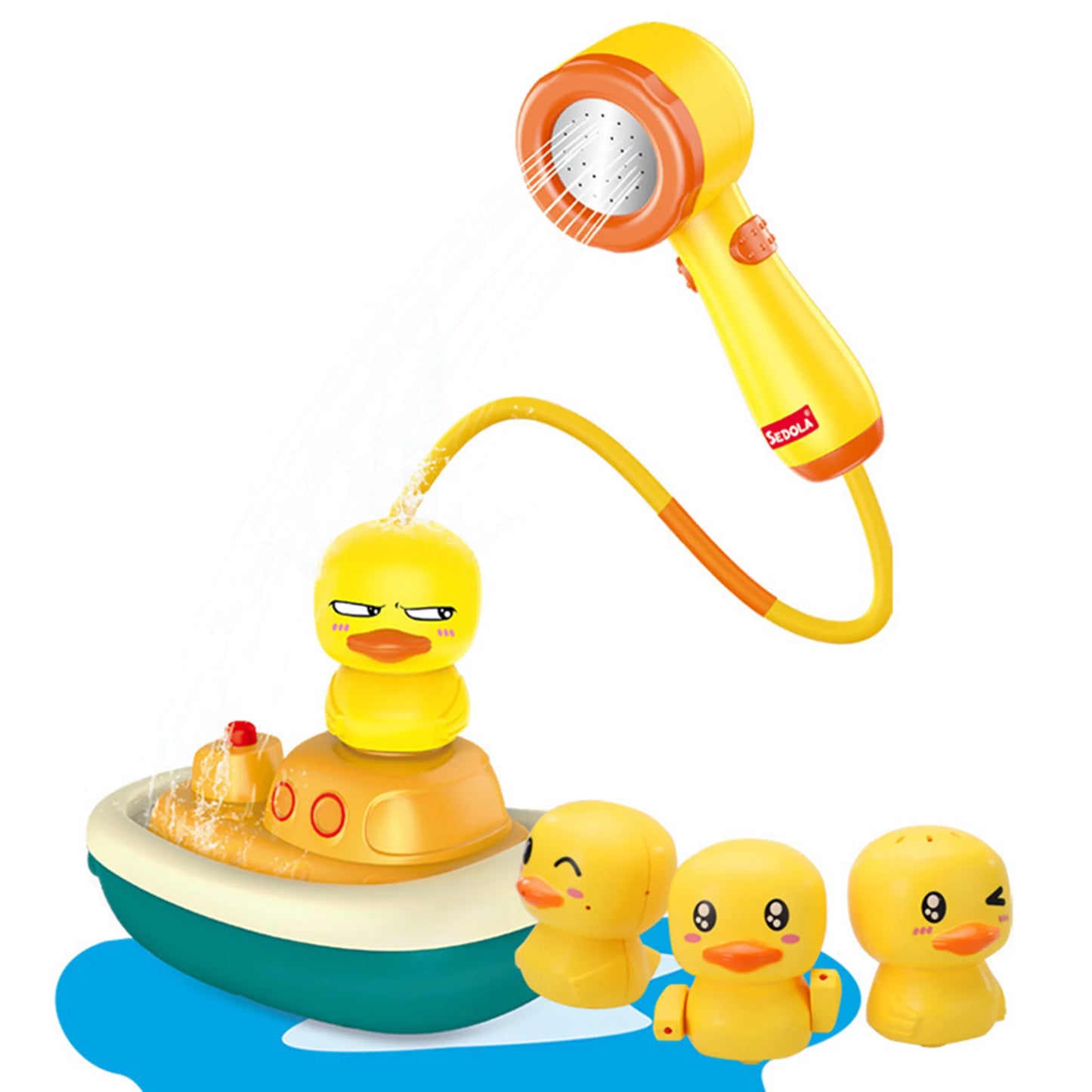 Toys Bathtub Duck for Bath Toys Kids IMISSILLEB Gift Baby Toddler with Spraying Water Birthday Head Funny Shower