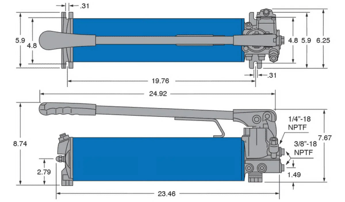 Two Way Hydraulics Freedom 3 - Acting, Pump Double - Speed Valve Psi Hand 4 134 PH134D 10,000 Position IN3