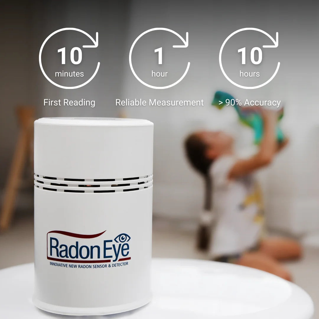 Radon Monitor Real-Time App, Fast , Display, Radon Bluetooth, Detector, with OLED Setup Ecosense Home Reliable Easy RD200W & RadonEye,