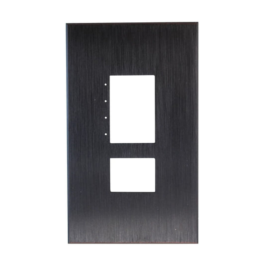 Finish Series T Lutron Metal NT-C11-NFB-BLA Nova Anodized 1 Gang, Black Combination Plate, Wall