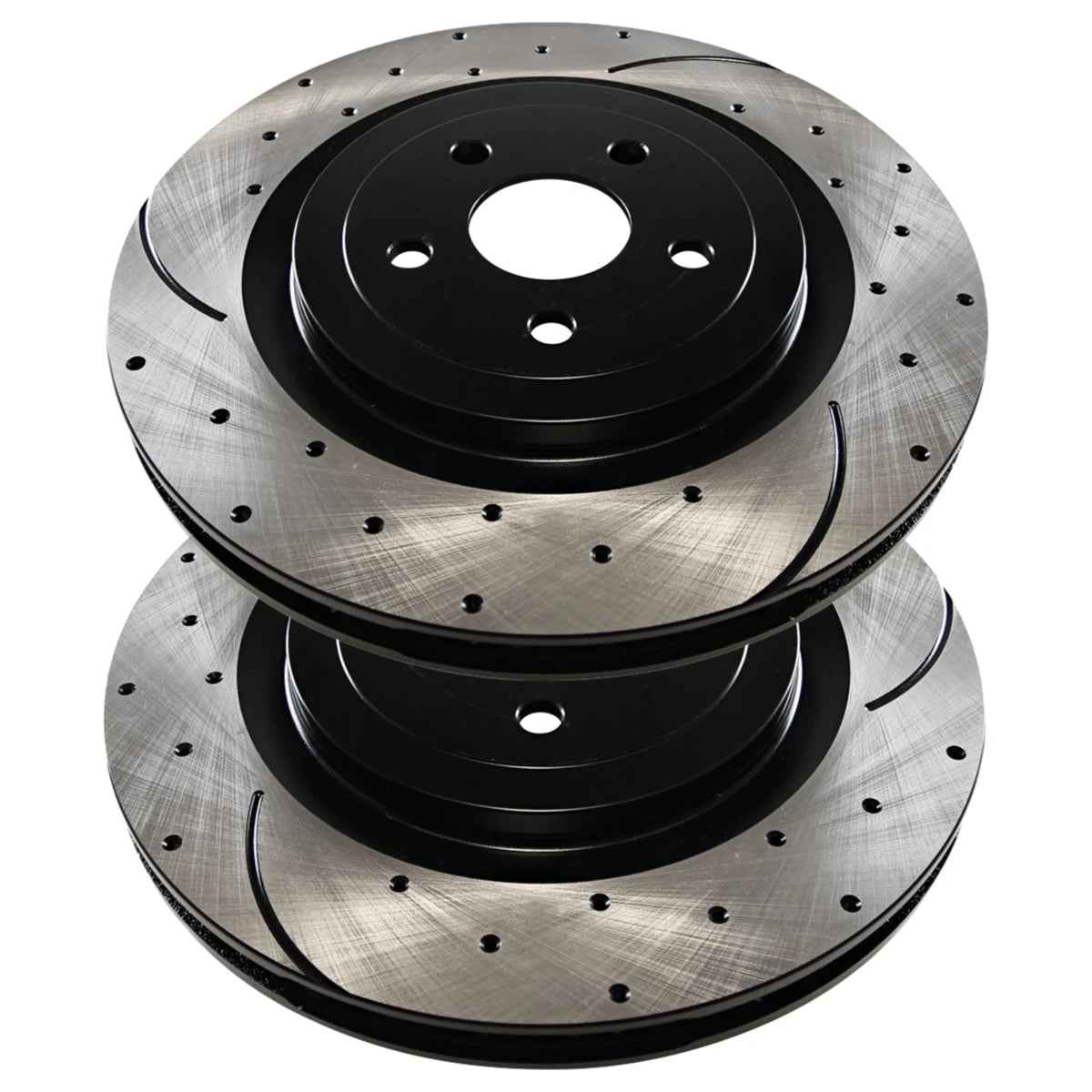 PR63060LR V6 Avenger Driver 2008-2009 of 2.4L Front Replacement Passenger Caliber Dodge Side Brake Rotors 2012-2014 and Drilled 3.6L for 2014 Set 2013 AutoShack Chrysler 2 FWD 200 Slotted Black 2012