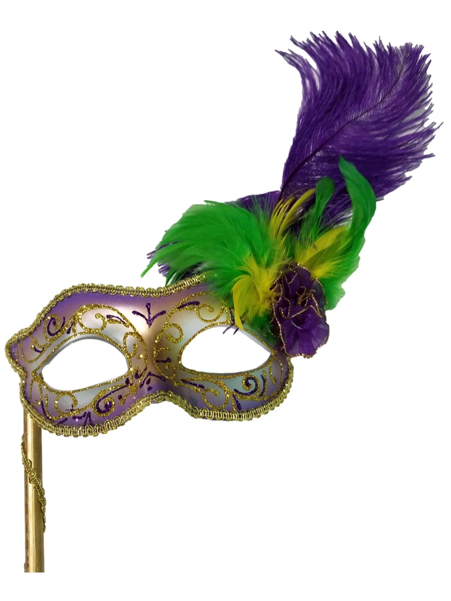 Mardi Mask with Handle Gras Disguise