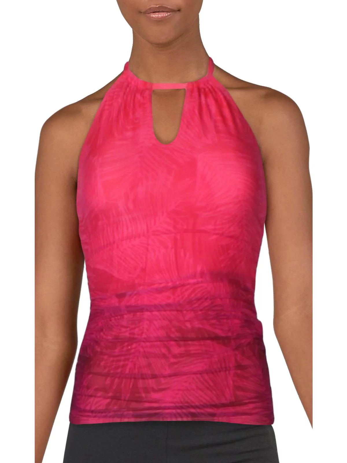 Ralph Lauren Neck Womens 6 Lauren Tankini Swim Halter Pink Top High