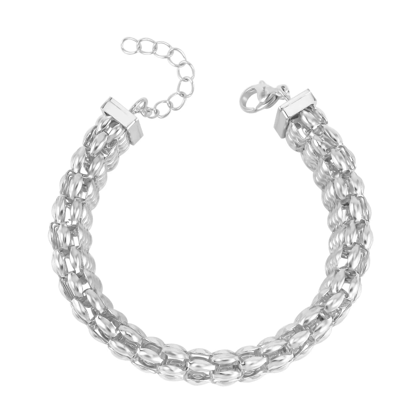 Mom Jewelry Mothers Birthday LC 7.5-9" Chain Steel for Day Women Mesh Shop Size Bracelet Gifts for Stainless