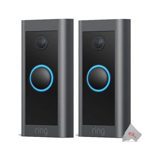 1080p Wired Doorbell Video HD Black 2x