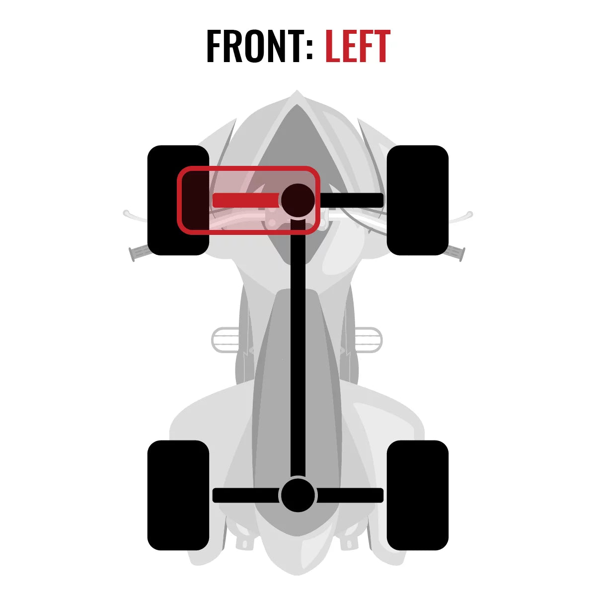 Left compatible XT Sixity EFI Axle - Can-Am MAX with 4X4 800R Outlander 2015 Front