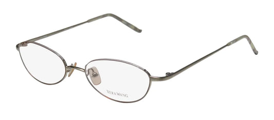 "SCHOOL PROFESSOR" JAPAN WOMENS/LADIES IN VERA TEACHER EYEGLASSES/EYEWEAR LENSES FRAME DESIGNER LOOK 47-17-130 NEW HALF-RIM DEMO SILVER V04 MADE WANG