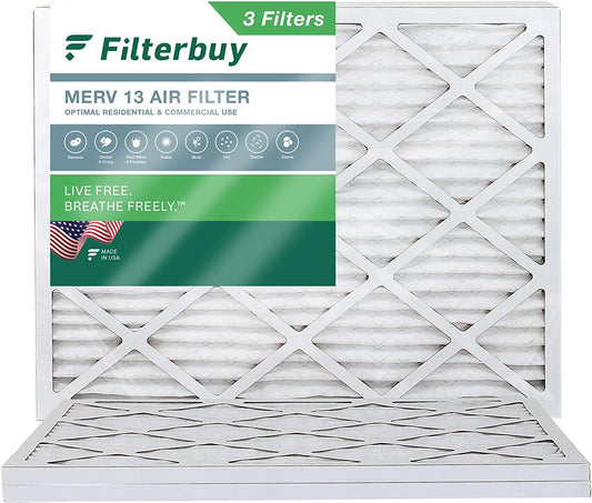 Filters Air HVAC AC Filterbuy 13 Pleated MERV 14x18x1 Furnace (3-Pack)