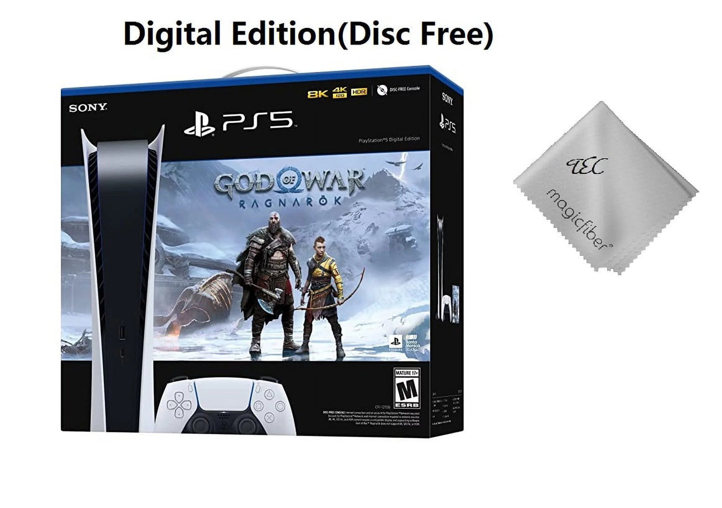 Video 5 PlayStation_PS5 Game (Digital - with TEC Ragnarök God -PlayStation (GOW) of Console Edition) Sony War Bundle