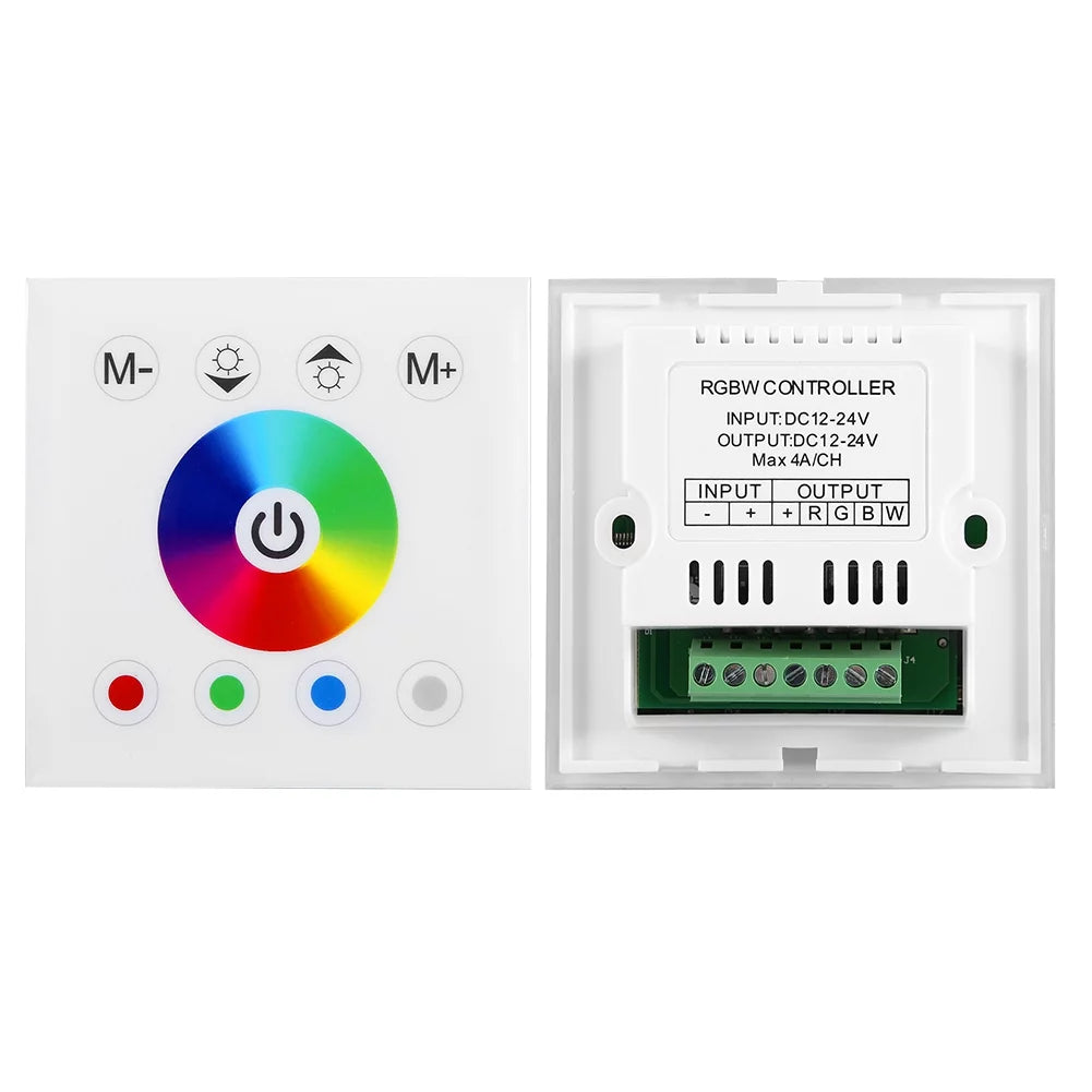 Panel Touch Controller Light(white) Colorful Controller Switch LED LED Mounted Wall Dimmer Jadeshay Panel Strip RGBW for