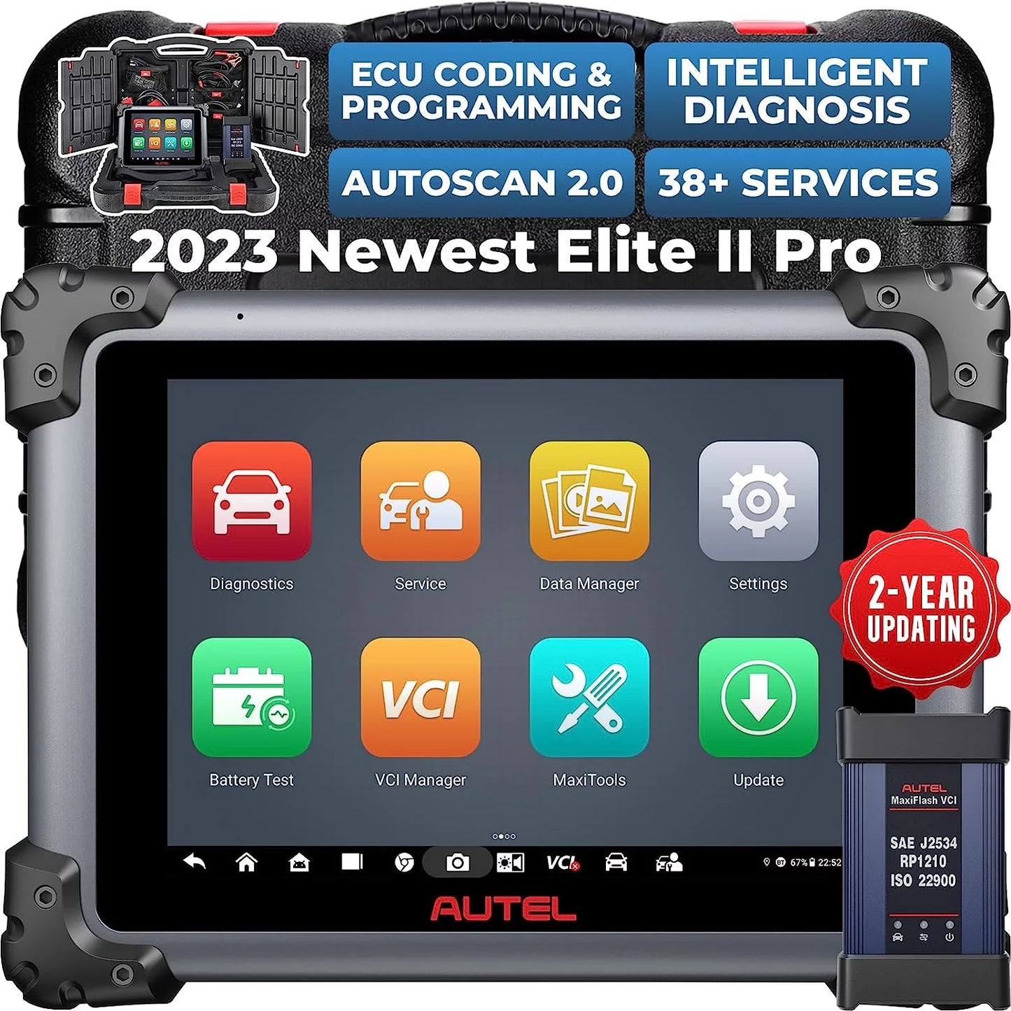 Services Car Programming ECU MaxiSys Ver. Years MS909/ & Autel 2 38+ J2534 Tool of Free 2 Diagnostic II Elite Coding, Pro Diagnostic MS919/ 2.0, Intelligent Elite New Scan