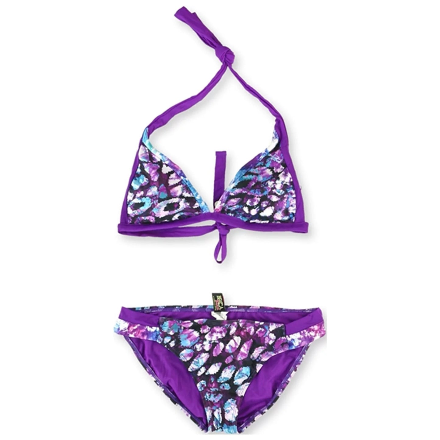 Reversible Tab Womens Side Bikini, 2 Medium Becca Piece Purple,