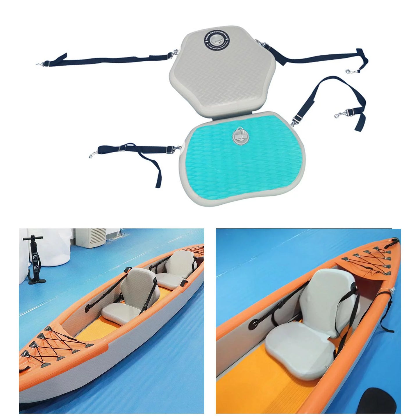 with Support Kayak Inflatable Seat Boards Paddle Universal Back Rowboats Seat