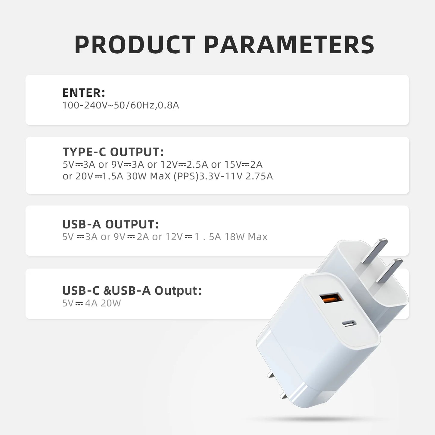 with 3 USB for Charger Mini Pro Cable Dual-Port Parts 2/Mini Type-C Charging Charging DJI 30W