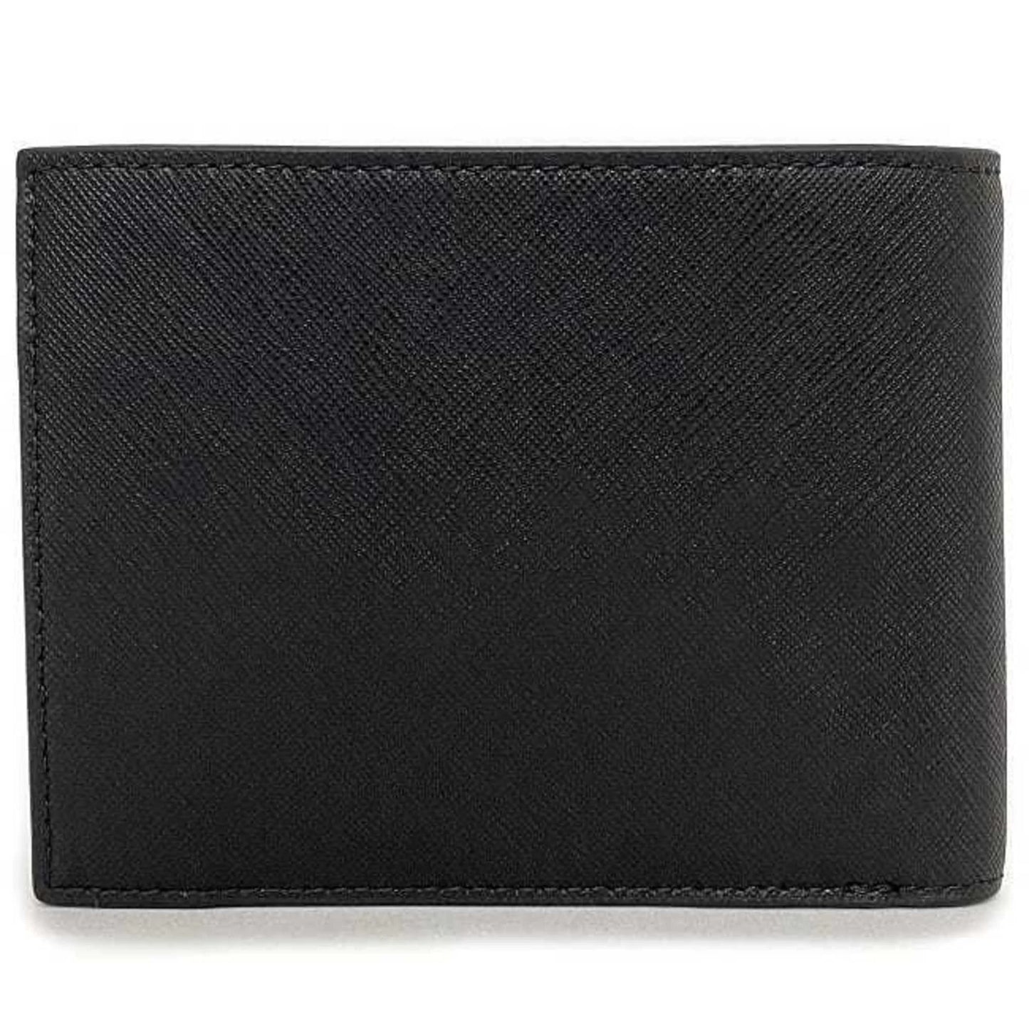 men's Emporio New) Armani (Like EMPORIO black leather Y4R165 wallet white folio ARMANI Pre-Owned