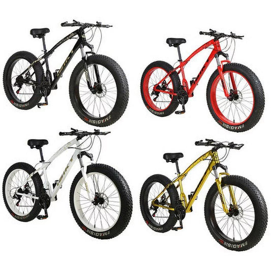 4.0 Sand 21 Fatbike Bicycle 26&quot; Tire Mountain Speed Fat Mens Bike Snow Grass