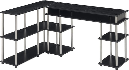 No Designs2Go Home HOZO Black Tools Organization, (Desk, Contemporary Table), Modern Office Study, Console 2-Piece Set