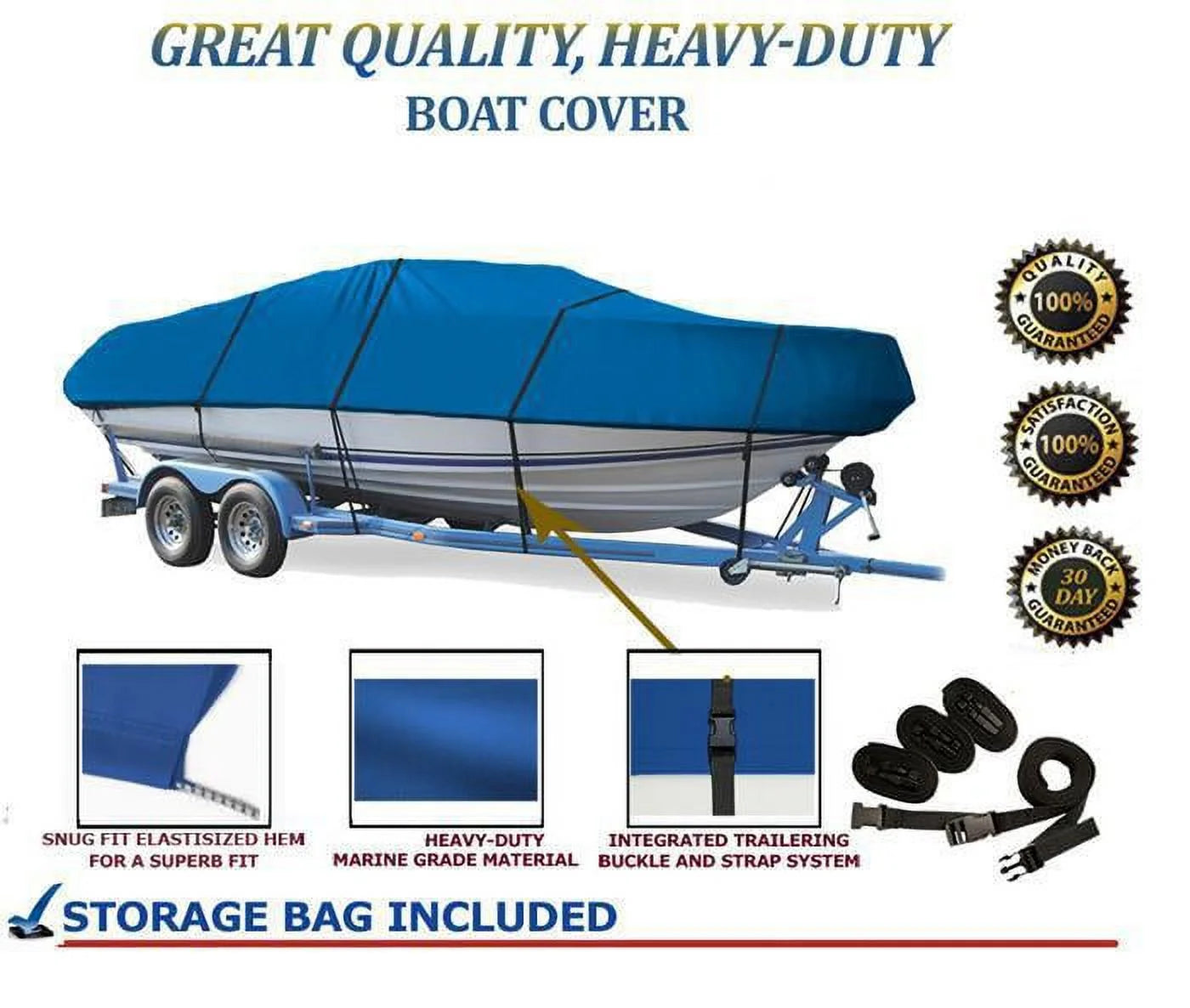 COVER Compatible 16 BOAT QUALITY BLUE, LEGEND WIDEBODY for GREAT BOATS 2010-2014