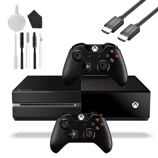 Bundle with Controller Microsoft 500GB HDMI Gaming Xbox Kit One New Like Cable Console Black Cleaning Original 2