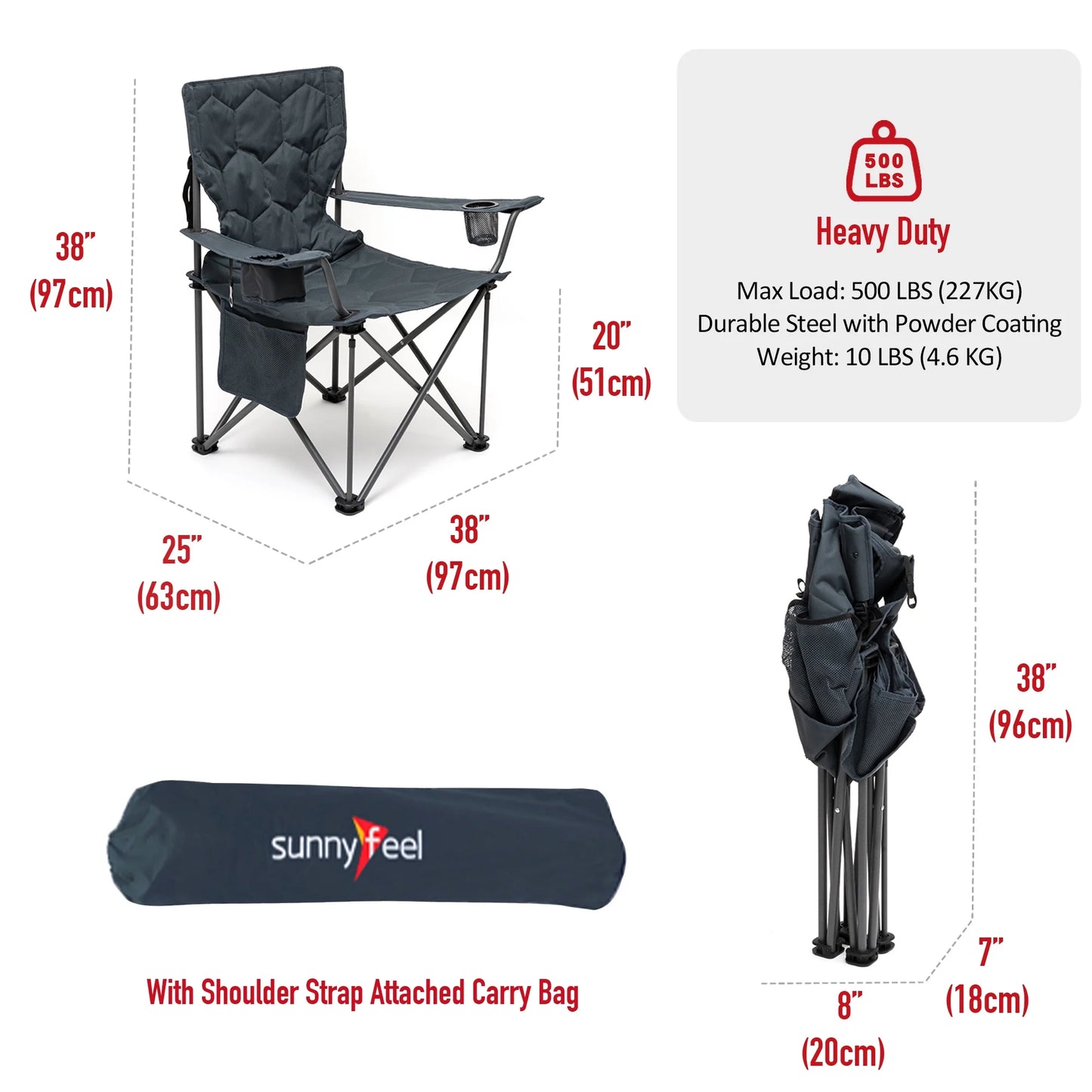 12.13 - ultimate comfort Experience Oversized outdoor - Folding adventures! your on Chair convenience Camping and