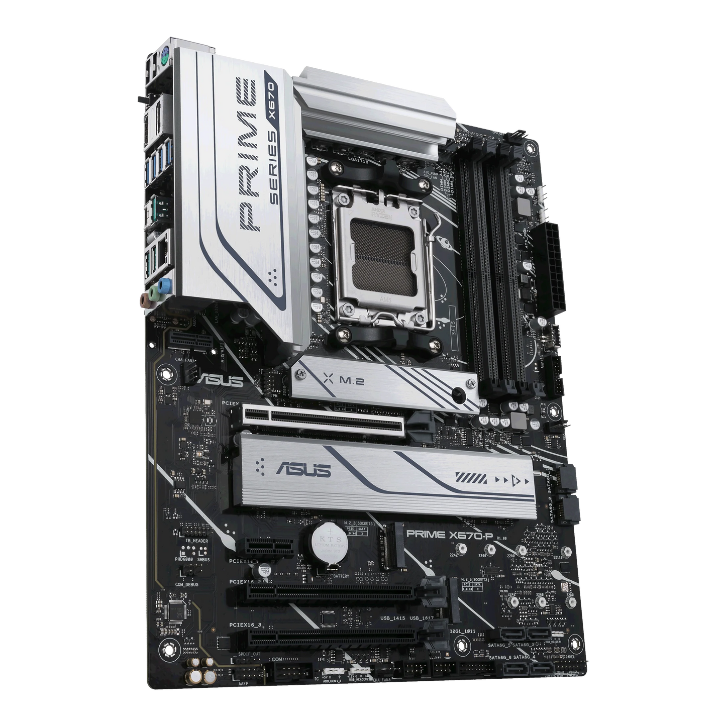 and ATX ASUS Header, (LGA AM5 Prime Ethernet) (DDR5, Motherboard Ryzen 3.2 2x2 X670-P Socket USB 7000 2.5Gb 1718) USB4 Gen Slots, 3xM.2 Type-C,