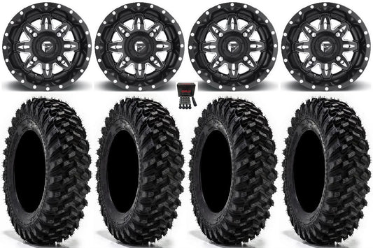 Pioneer XT Fuel Maverick 15" Warrior / 32" Sticky Wheels Honda / Talon X3 Can-Am Tires 1000 Black Lethal