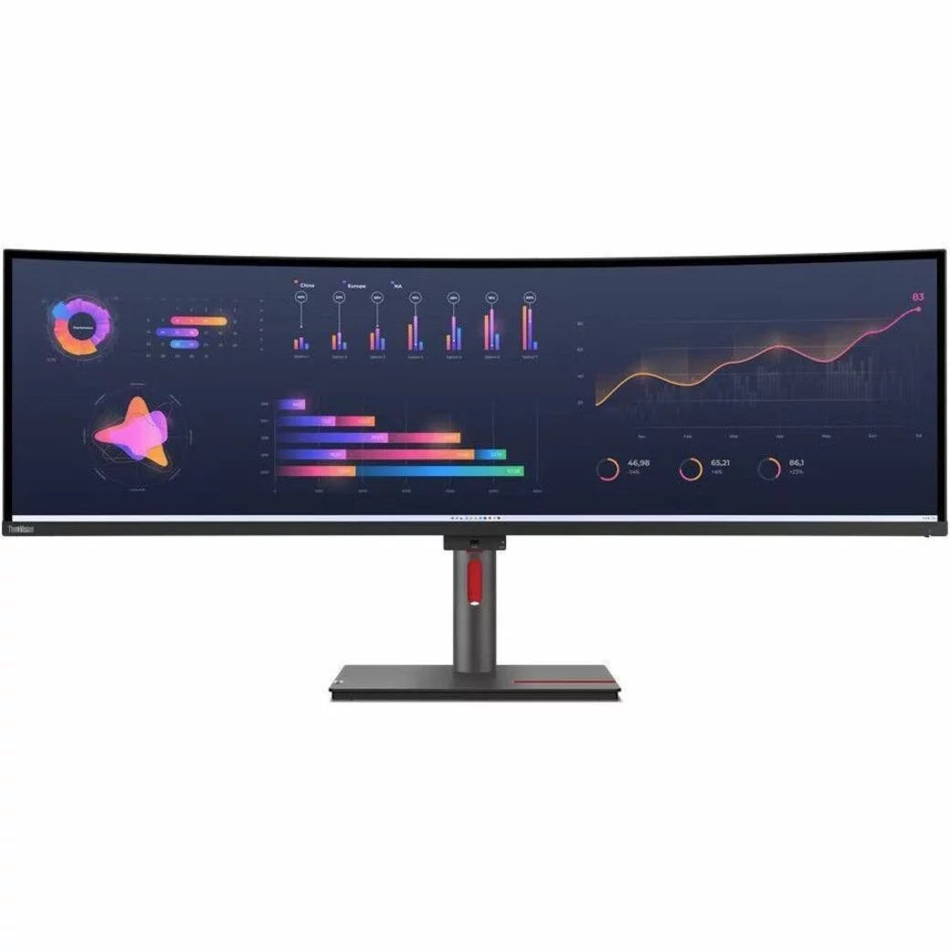 LED 49\" 1440 Anti-glare Black, ThinkVision Lenovo Raven Monitor, 5120 Curved Slot, Lock Cable x P49W-30