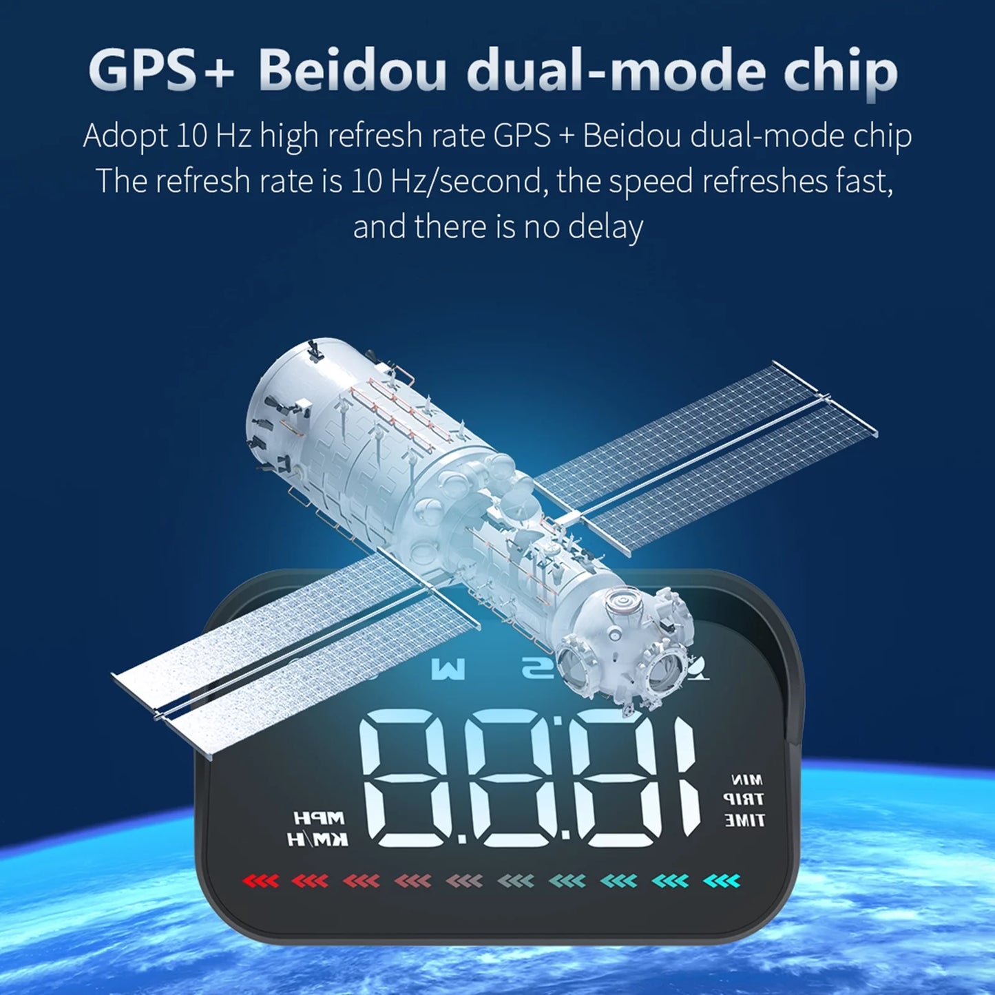 Alarm with Speedometer Heads-Up GPS Display Speedometer Overspeed Digital Pinnaco Car for