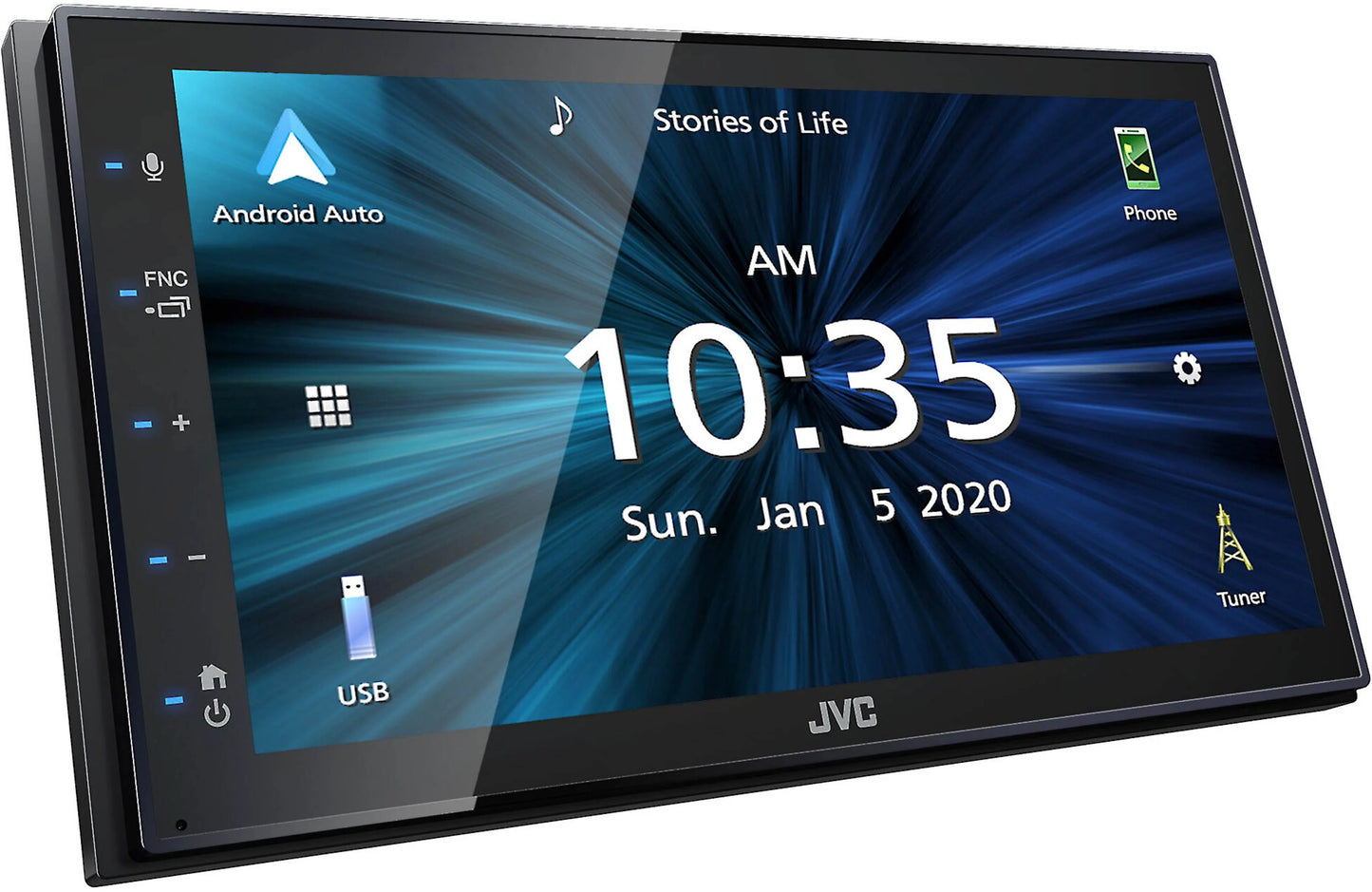 Monitor+Absolute Touchscreen CAM900 Phone Magnet w/ fixed Digital Receiver Multimedia Holder & Rearview Camera JVC KW-M56BT 6.75"