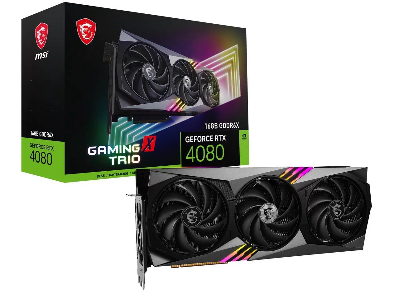 Supported Ultimate 5.0 Graphics 16 MSI DirectX GeForce Fan 16GB Supported GAMING - - Cooling Compatible GDDR6X TRIO System - HDCP GB 12 4080 - Card RTX - G-Sync X TORX Memory