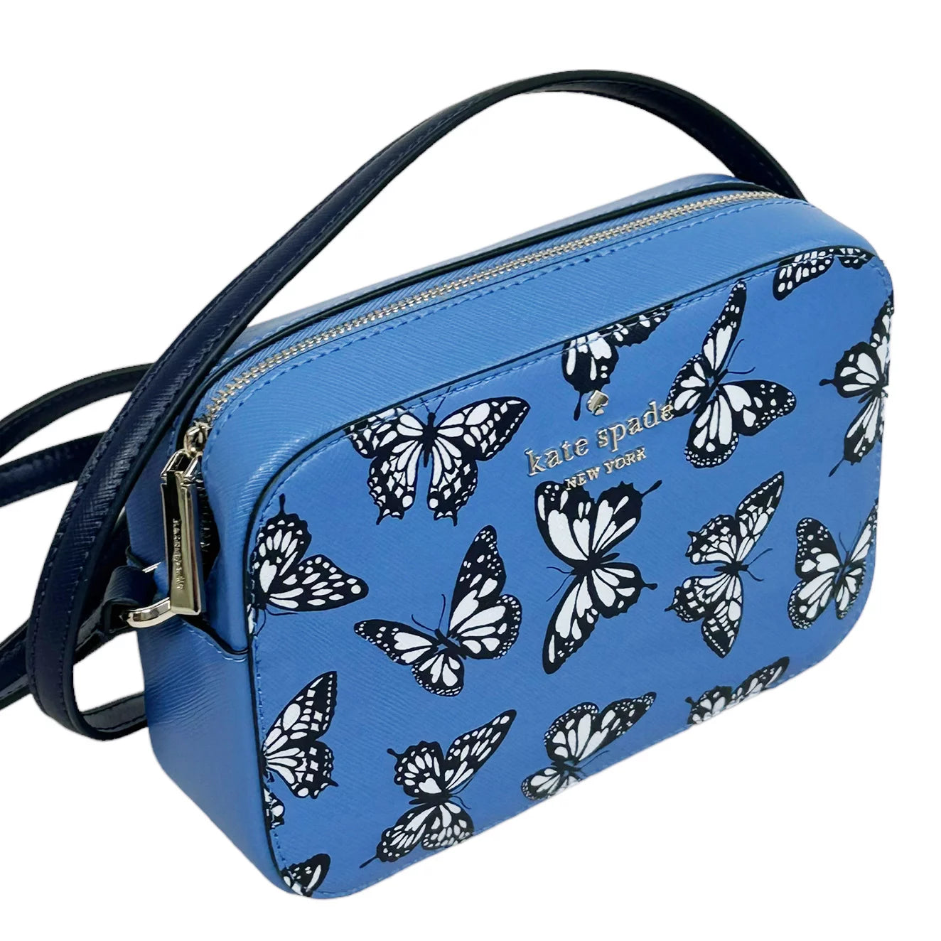 Mini Butterfly Sky Multi Kate Camera Zip Blue Staci Spade Crossbody Bag