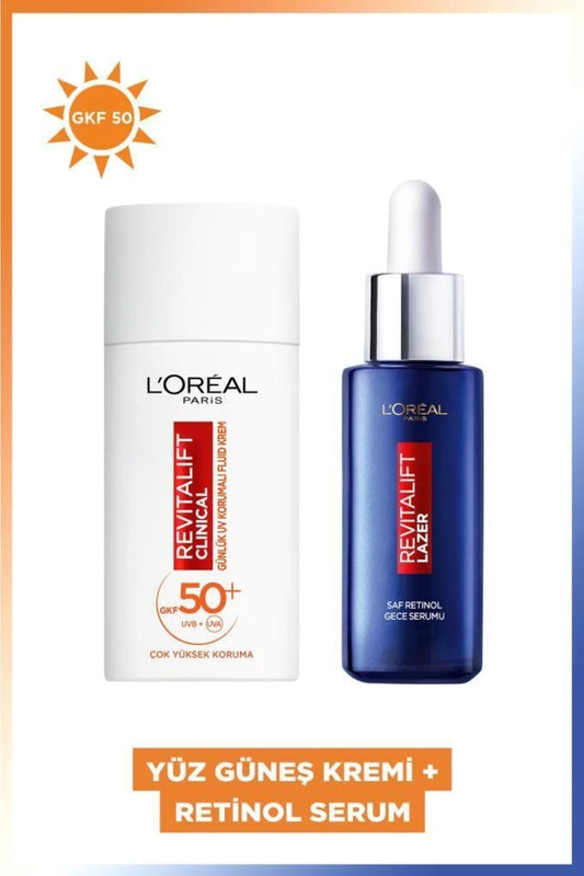 serum Revitalift revitalift retinol laser 50ml pure 50+ SPF face sunscreen & night Clinical 30ml