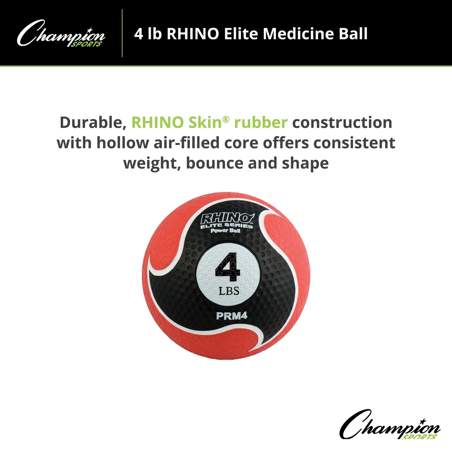 Sports 4lb Medicine Ball Elite Champion Rhino®