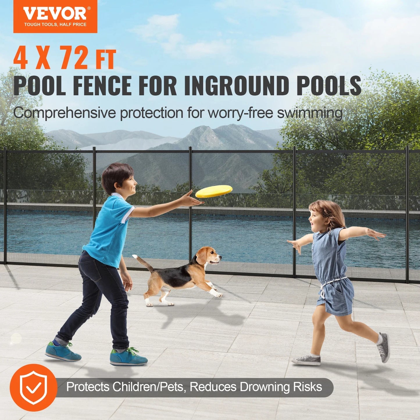 Pool 4 SKYSHALO for Fence FT Fences Removable x Pools Outdoor Pool Inground 72