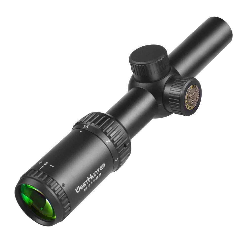 View WestHunter 1.5-5X20 Rings SFP HD-C Compact Sights,11mm Dovetail Clear Hunting Scope