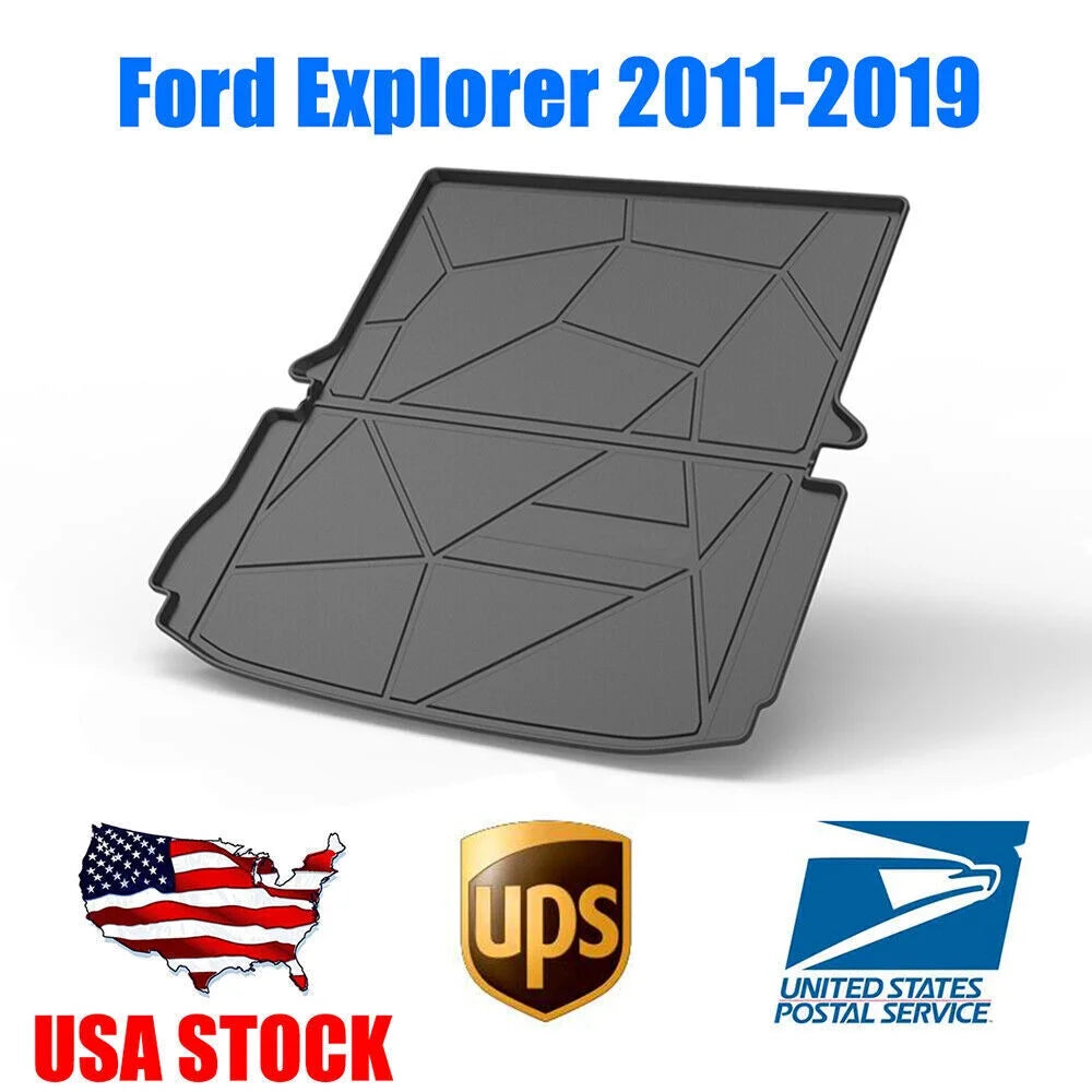 Explorer 2011-2019 for Trunk Mats Cargo Models TPO Custom 7-seats Non Waterproof Ford Liner