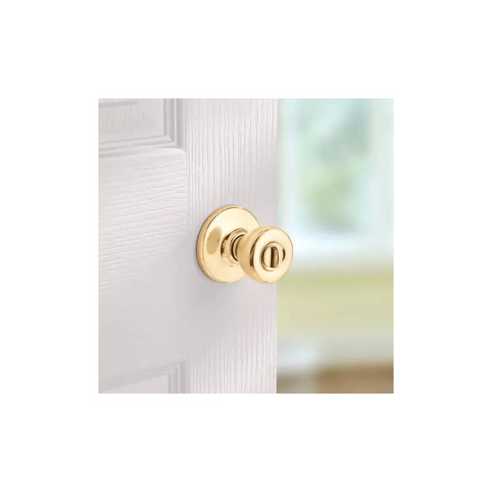 Polished Home Privacy Mobile or Steel Handed Brass Right Kwikset Left Knob 3