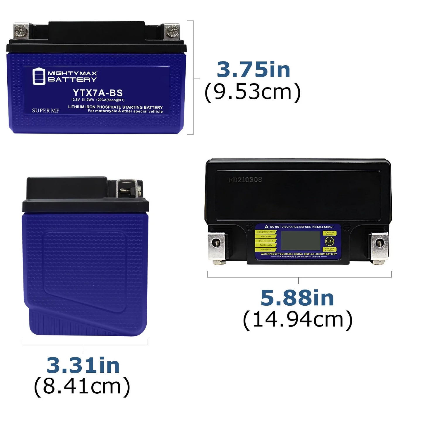 Scooter 2014 Compatible with Tweet 8 50 - Peugeot Lithium Evo Pack YTX7A-BS Battery Replacement