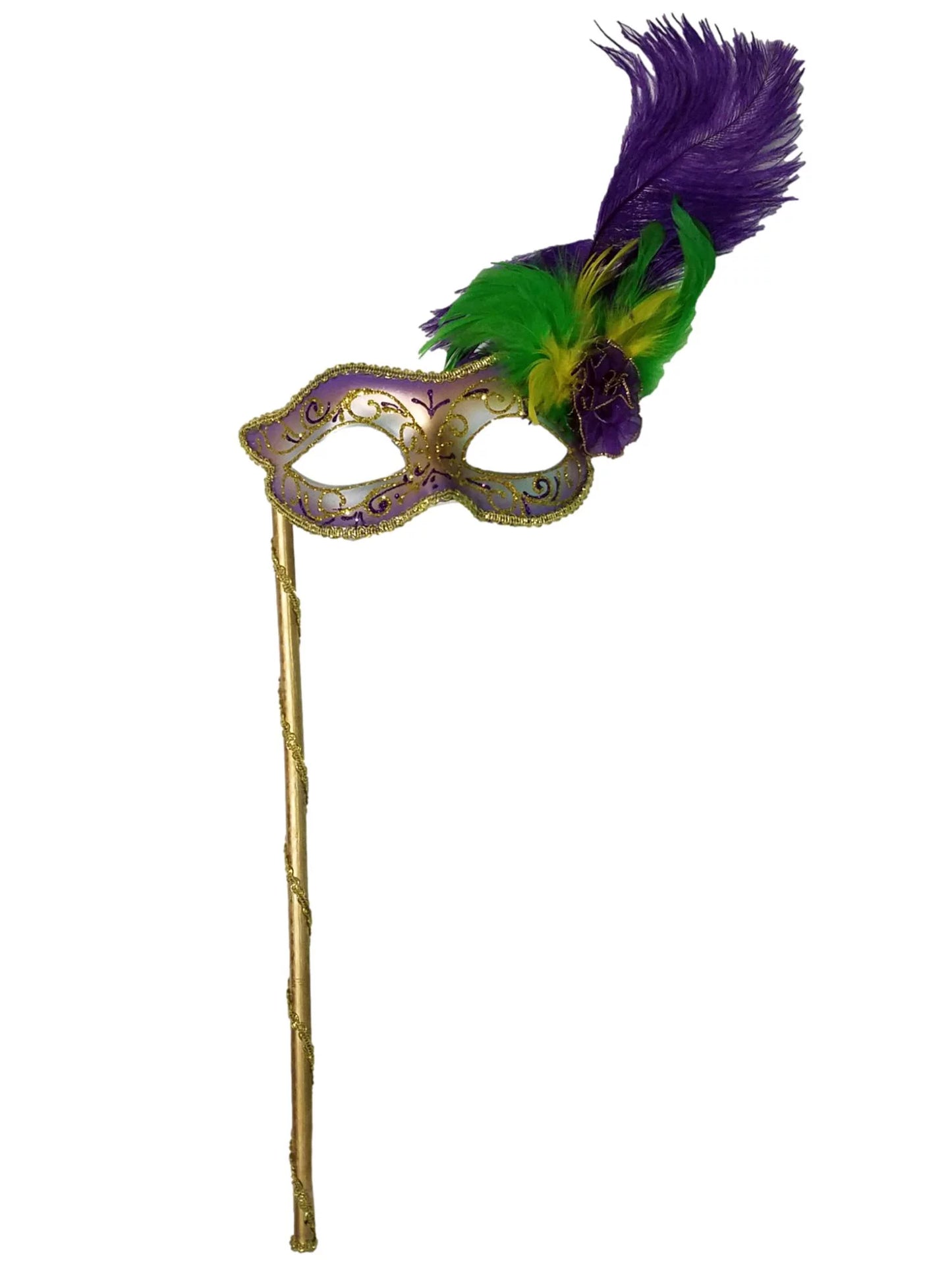 Mardi Mask with Handle Gras Disguise