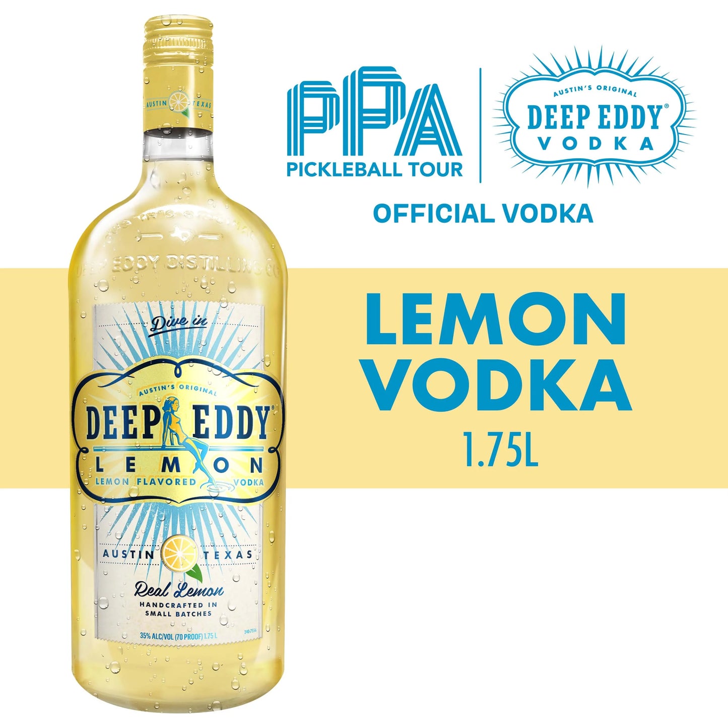 1.75 Eddy Bottle, Deep Lemon 35% Vodka, ABV L Flavored