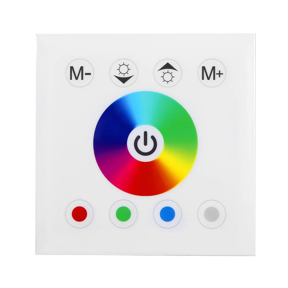 Panel Touch Controller Light(white) Colorful Controller Switch LED LED Mounted Wall Dimmer Jadeshay Panel Strip RGBW for