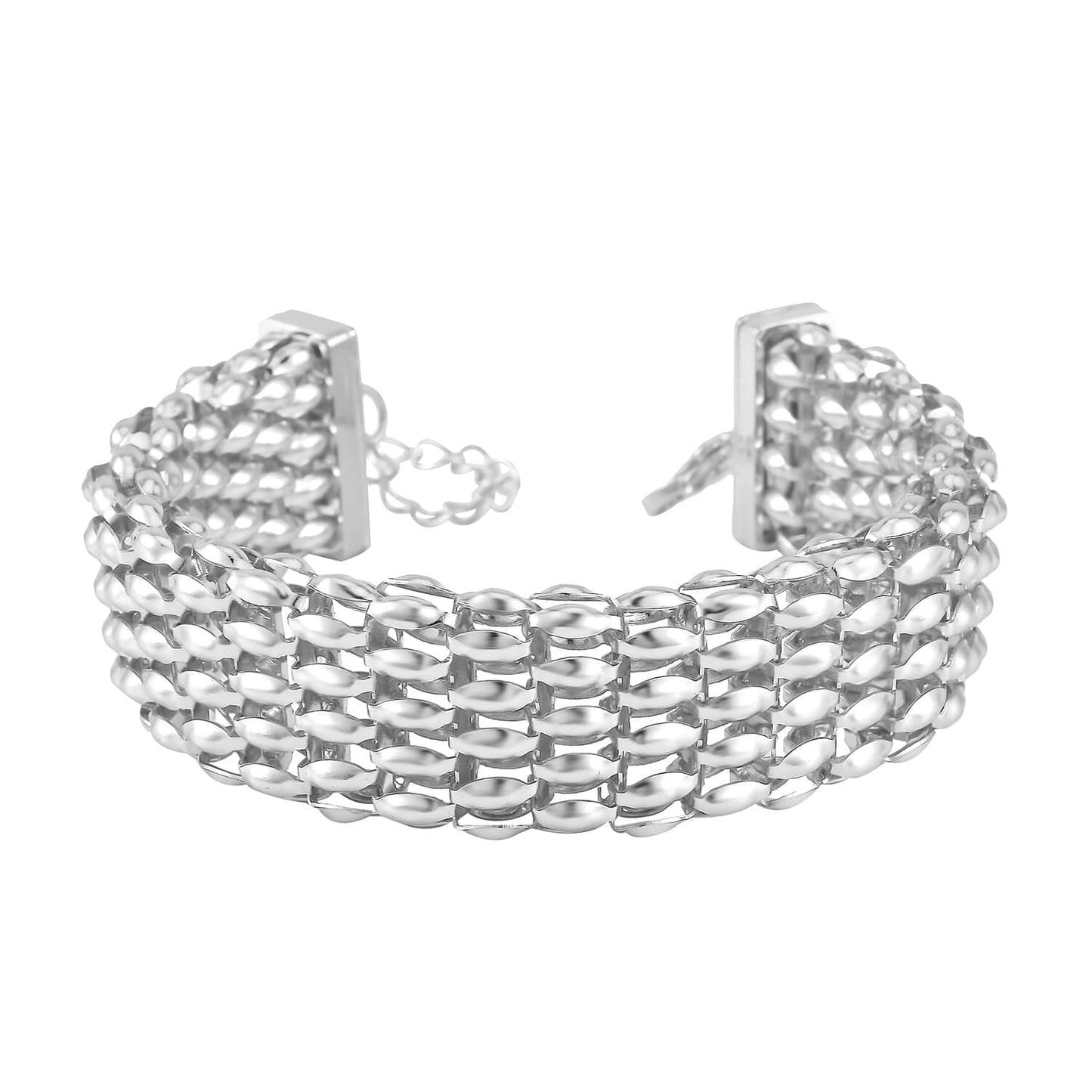 Mom Jewelry Mothers Birthday LC 7.5-9" Chain Steel for Day Women Mesh Shop Size Bracelet Gifts for Stainless